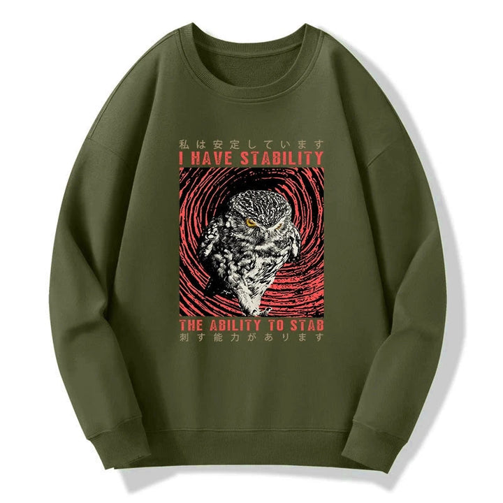 I Have Stability Owl Sweatshirt