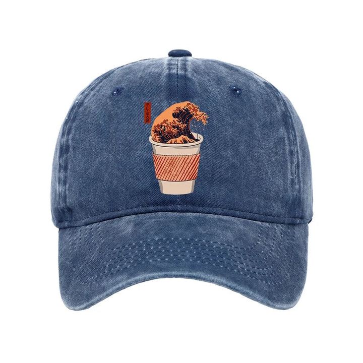 The Great Wave Coffee Washed Cap