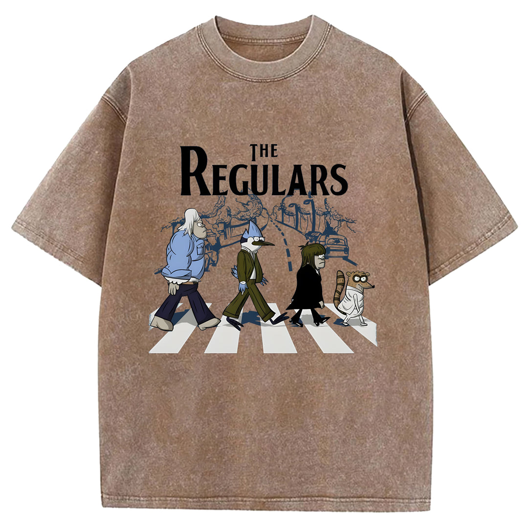 The Regulars Cartoon Washed Crew Neck T-Shirt