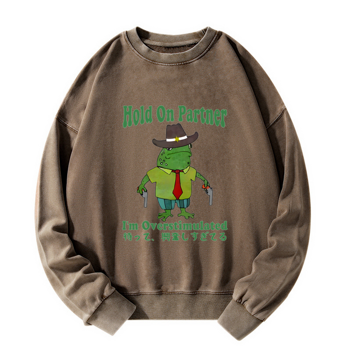 Wait I'm Too Excited Washed Sweatshirt