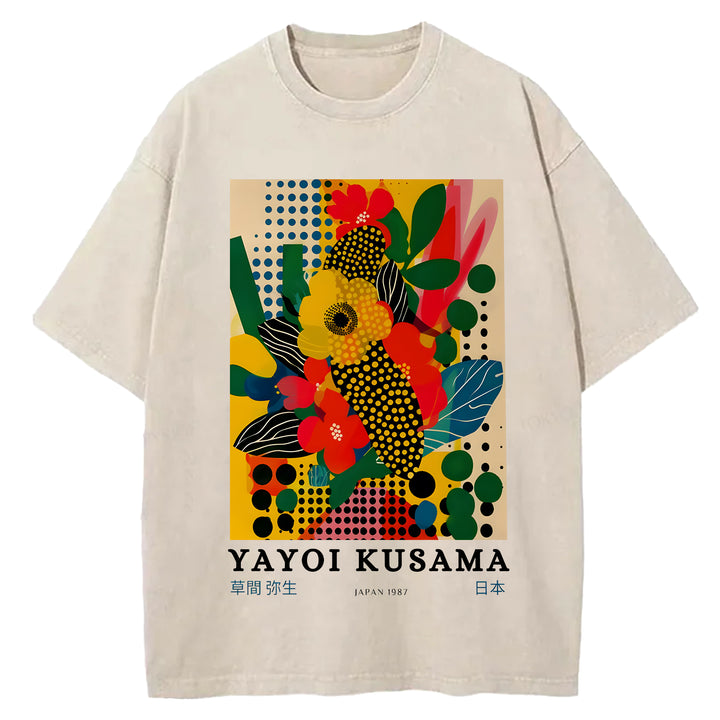 Yayoi Kusama Vintage Washed Crew Neck T-Shirt