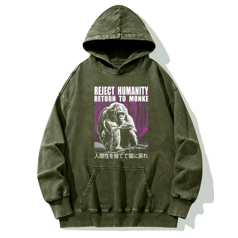 Reject Humanity Return To Monkey Washed Hoodie