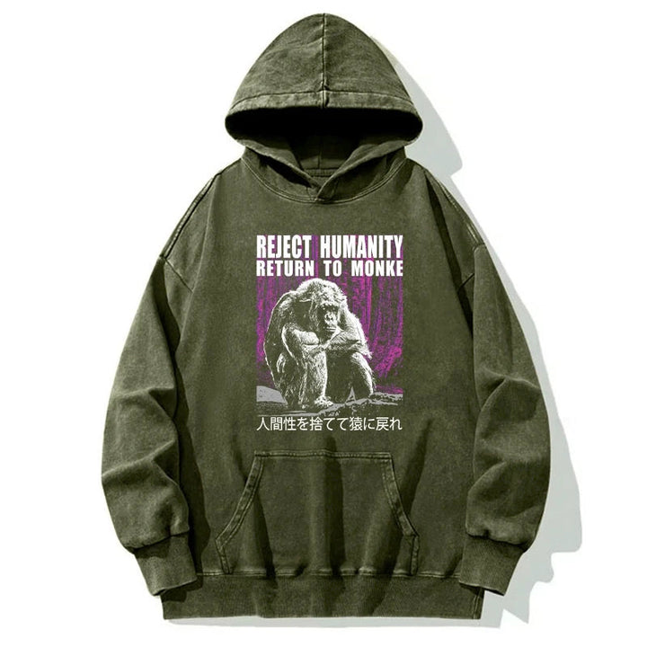 Reject Humanity Return To Monkey Washed Hoodie