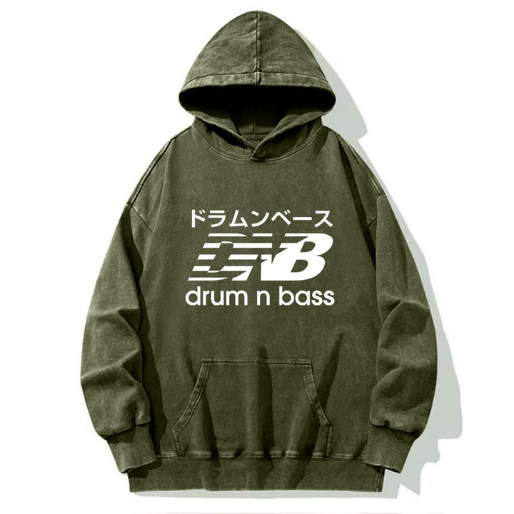 Japanese Drum And Bass Washed Hoodie