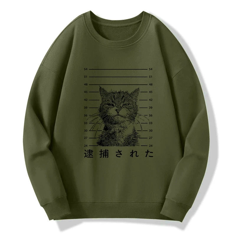 Cat That Was Arrested Sweatshirt