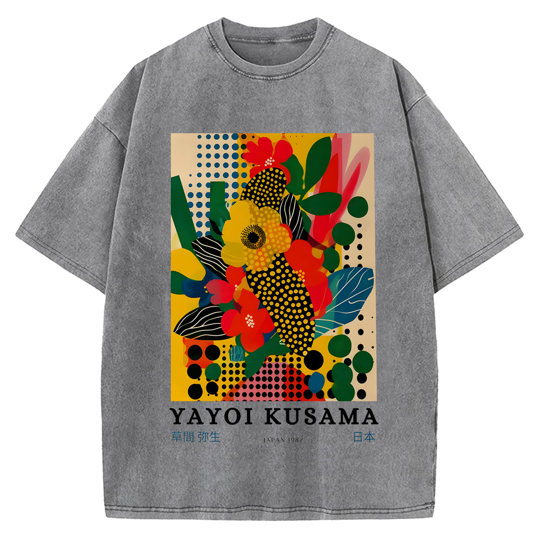 Yayoi Kusama Vintage Washed Crew Neck T-Shirt