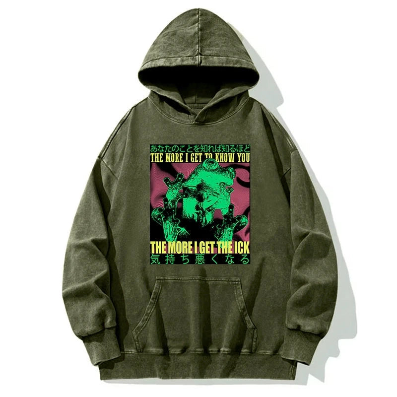Scary Frog Japanese Washed Hoodie