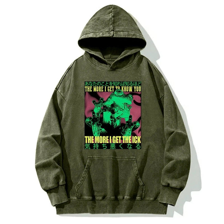 Scary Frog Japanese Washed Hoodie