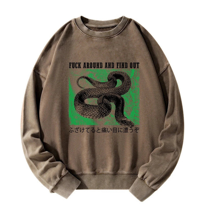 Cold And Heartless Snake Washed Sweatshirt
