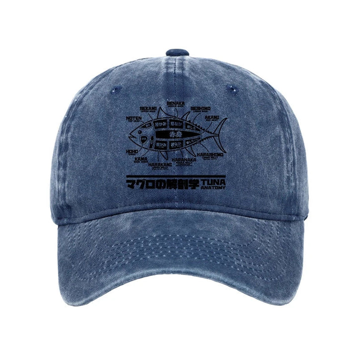 Tuna Dissection Map Japanese Washed Cap