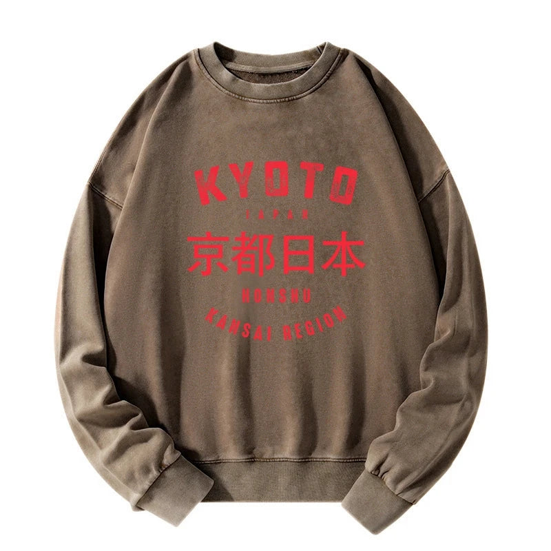Kyoto City Japan Vintage Washed Sweatshirt