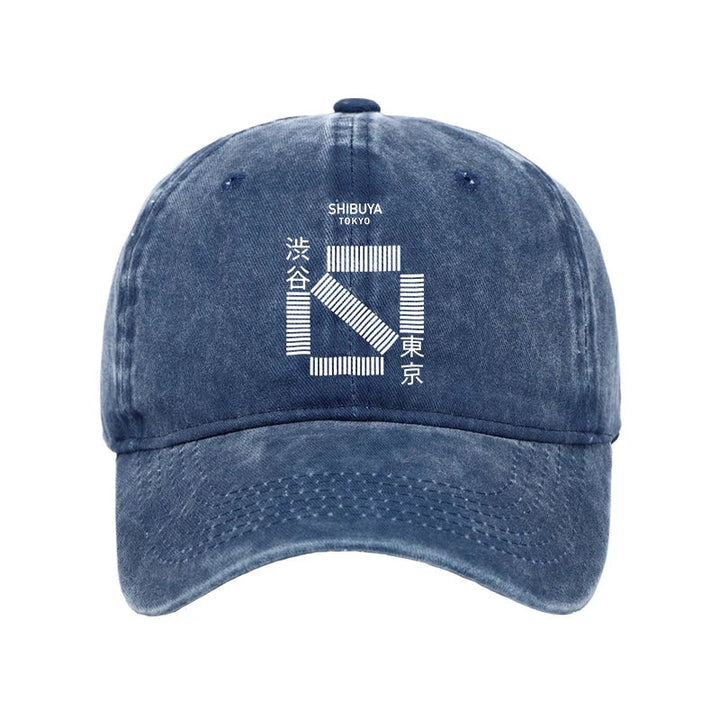 Japanese Shibuya Crossing Washed Cap