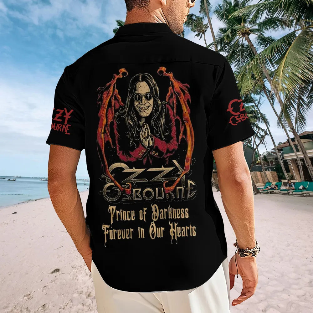 Ozzy Osbourne Short Sleeve Button Down Shirt