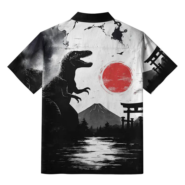 Monster Under Mount Fuji Aloha Hawaiian Shirt