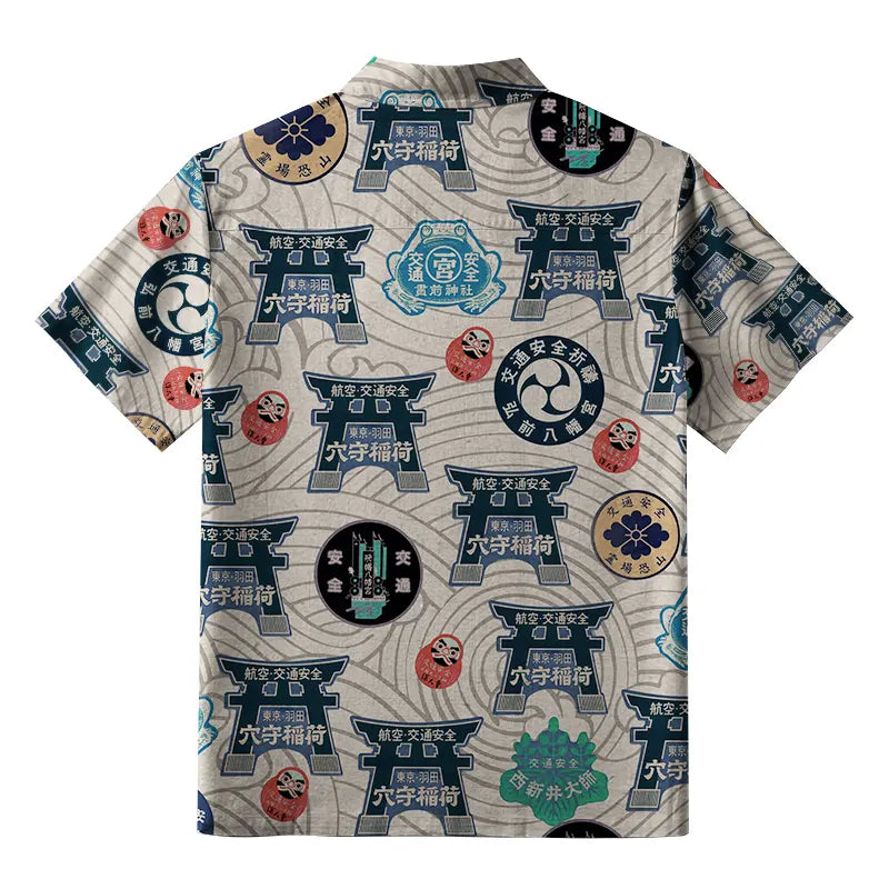 Traditional Japanese Amulets Aloha Hawaiian Shirt