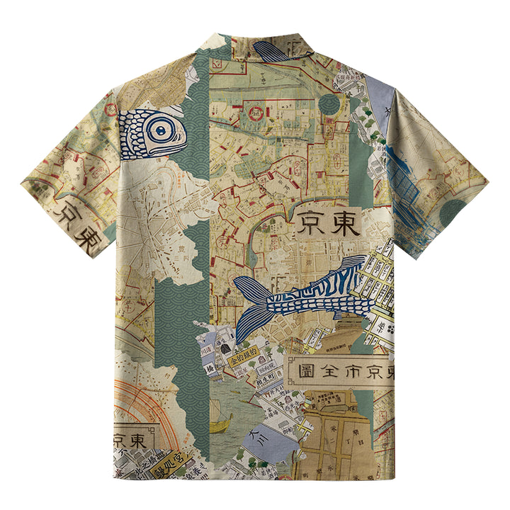 Old Tokyo Maps Button-up Shirt