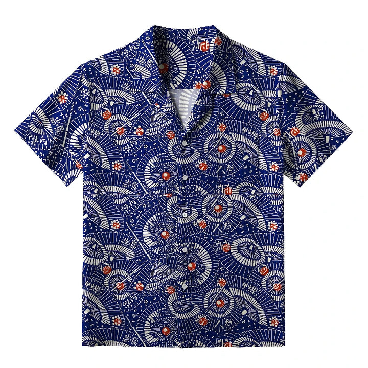 Japanese Retro Folding Fan Hawaiian Shirt