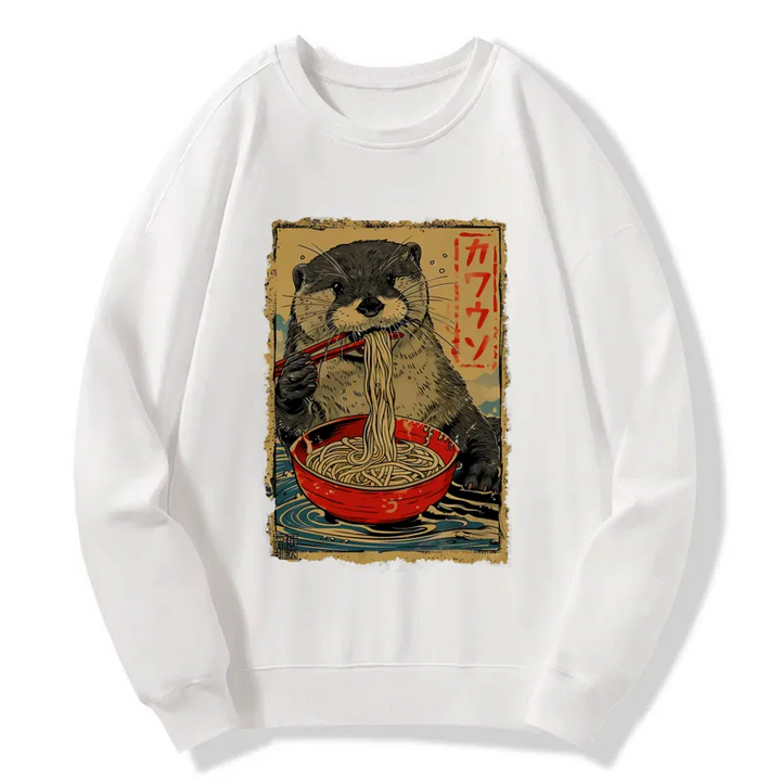 Otter Eating Ramen Japan Sweatshirt