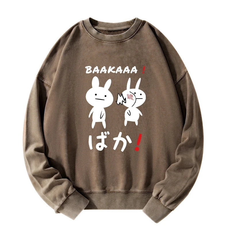 Anime Baka Manga Slap Washed Sweatshirt