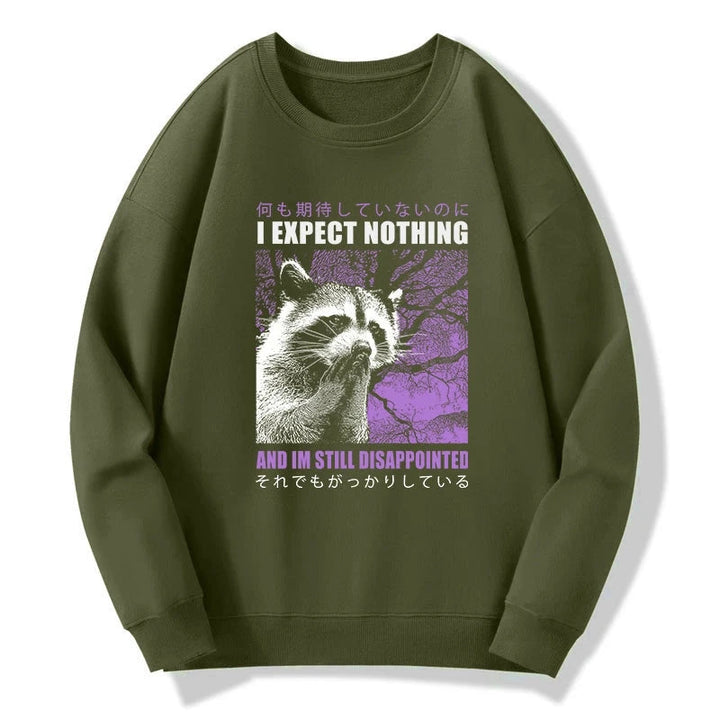 Disappointed Raccoon Japanese Sweatshirt