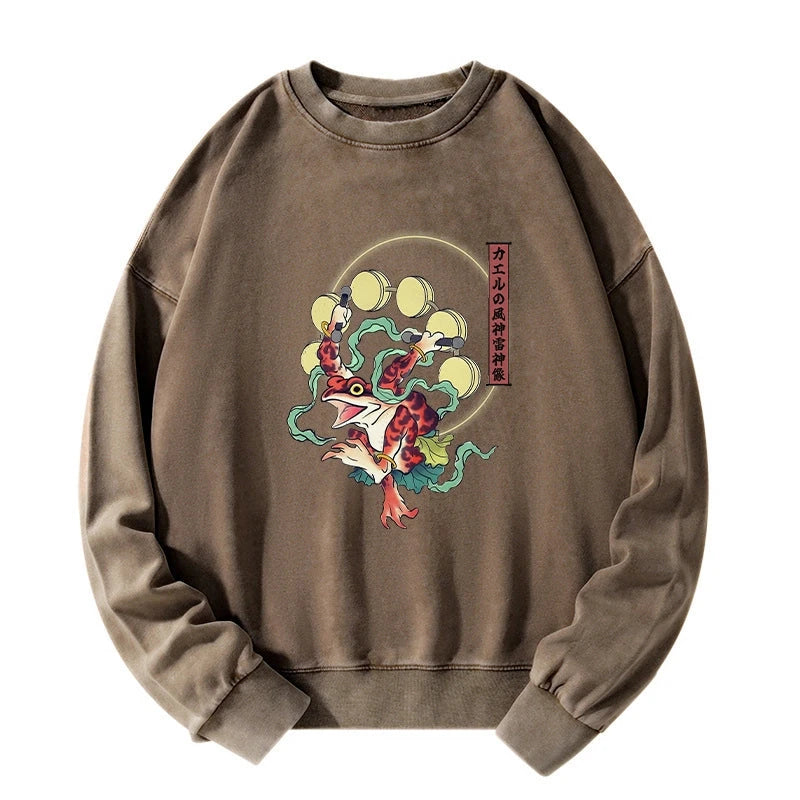Frog Monster Japanese Washed Sweatshirt