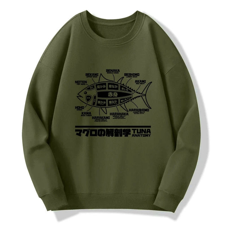 Tuna Dissection Map Japanese Sweatshirt