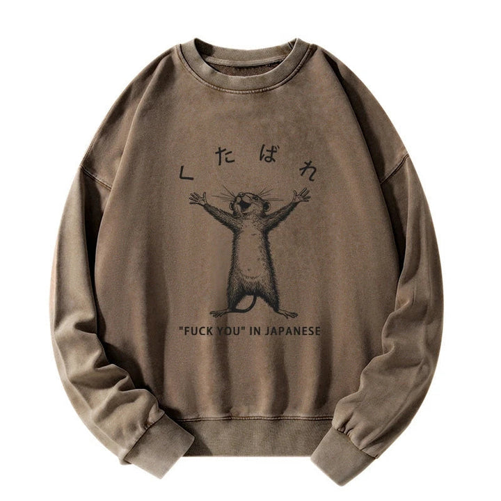 Happy Mouse Japanese Washed Sweatshirt