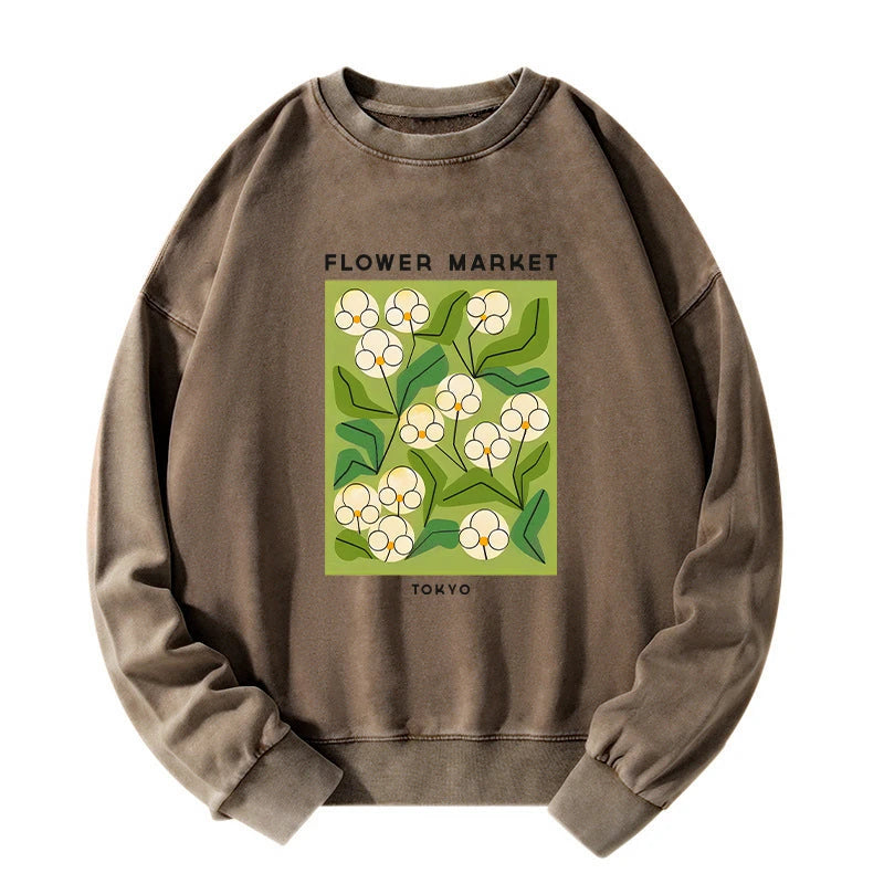Flower Market Washed Sweatshirt