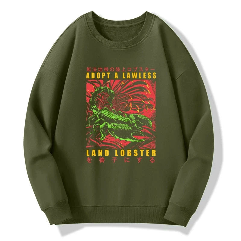 Adopting A Land Lobster Japanese Sweatshirt