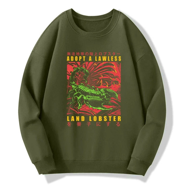 Adopting A Land Lobster Japanese Sweatshirt