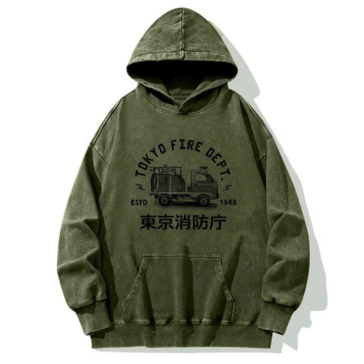 Tokyo Fire Dept Washed Hoodie