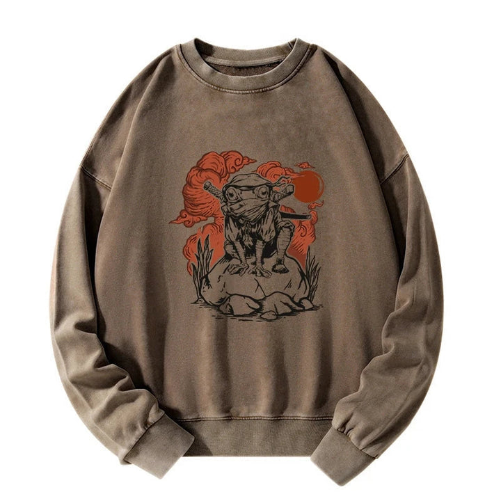 Ninja Frog Japanese Washed Sweatshirt