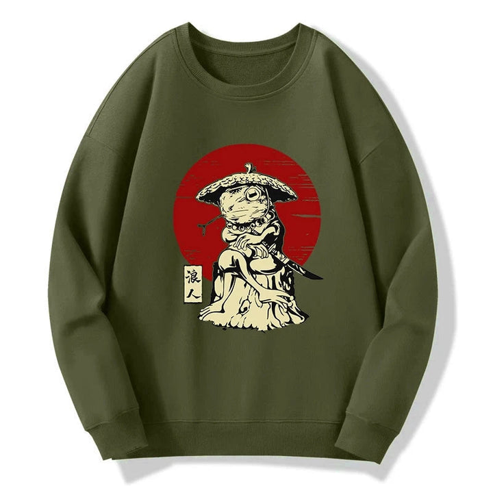 Rounin Japanese Frog Samurai Sweatshirt