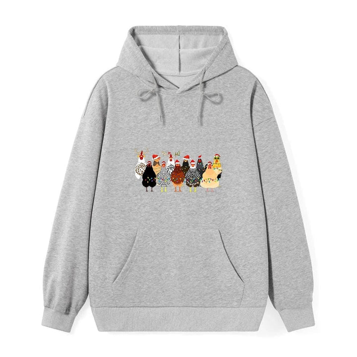 A Flock Of Christmas Chickens Classic Hoodie