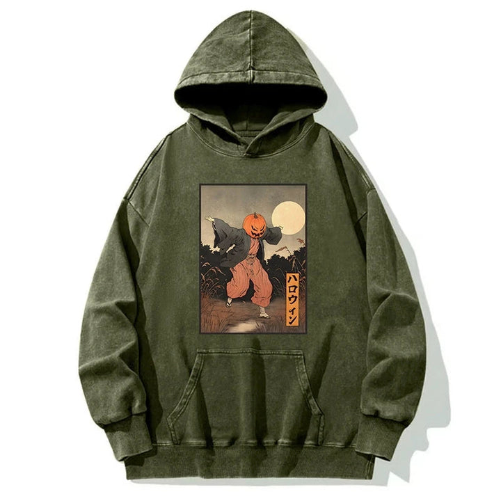 Japanese Pumpkin Monster Washed Hoodie