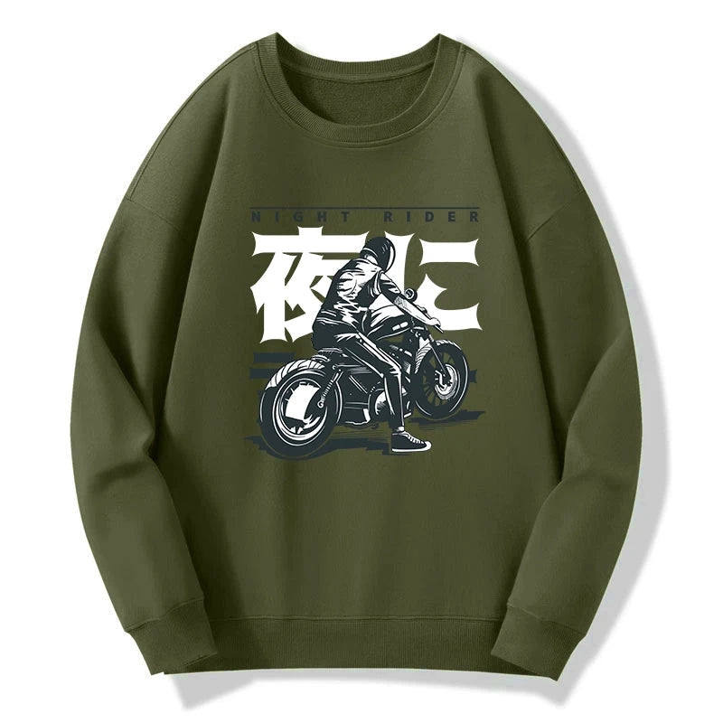 Motorcyclist Japanese Night Rider Sweatshirt