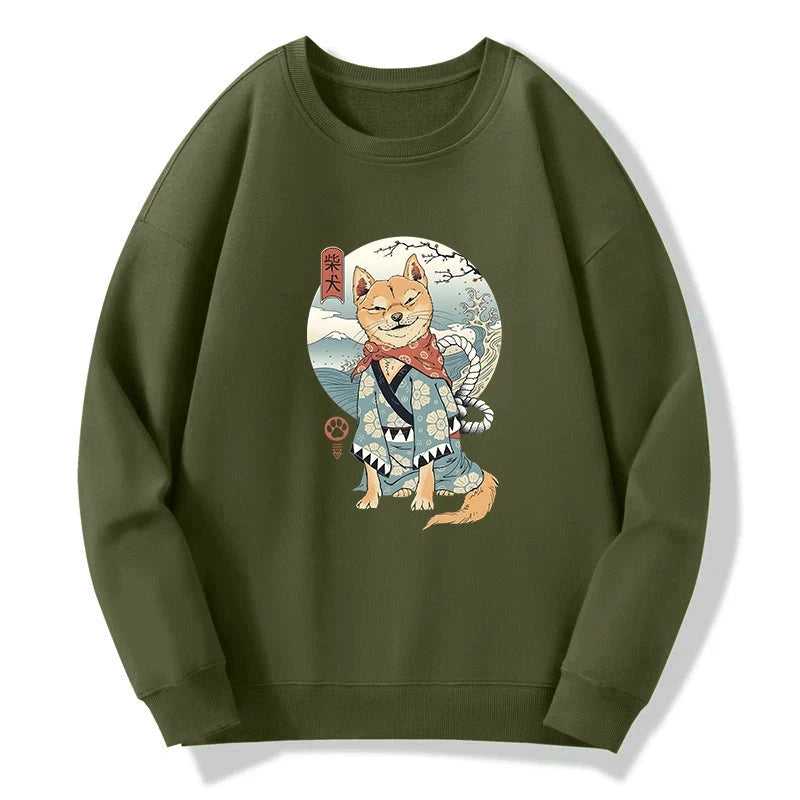 Samurai Shiba Dog Japanese Sweatshirt