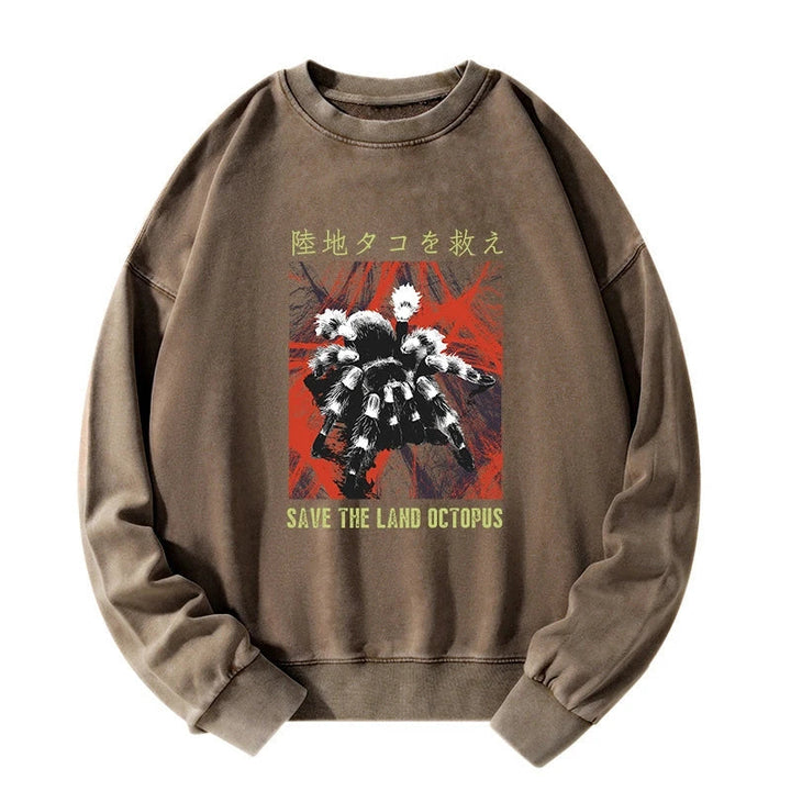 Real Scary Spiders Washed Sweatshirt