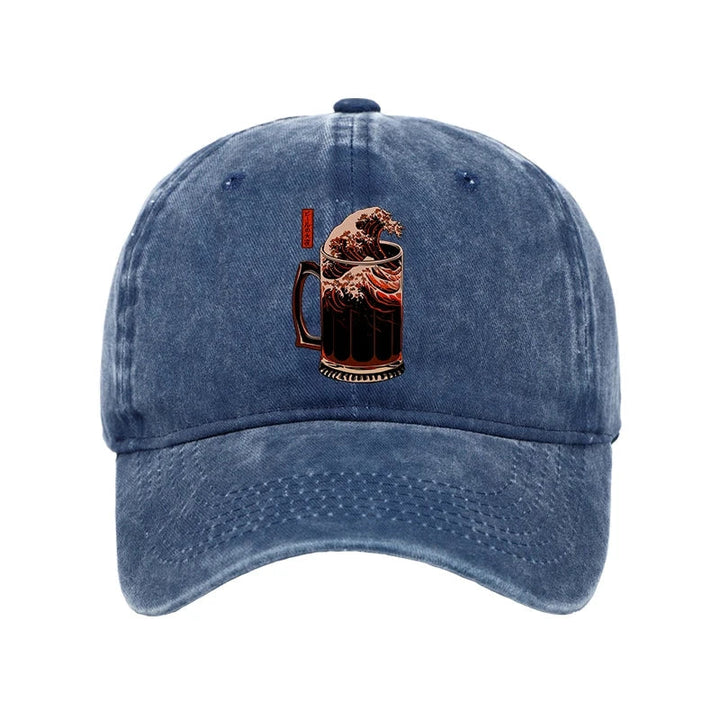 The Great Wave Of Beer Japanese Washed Cap