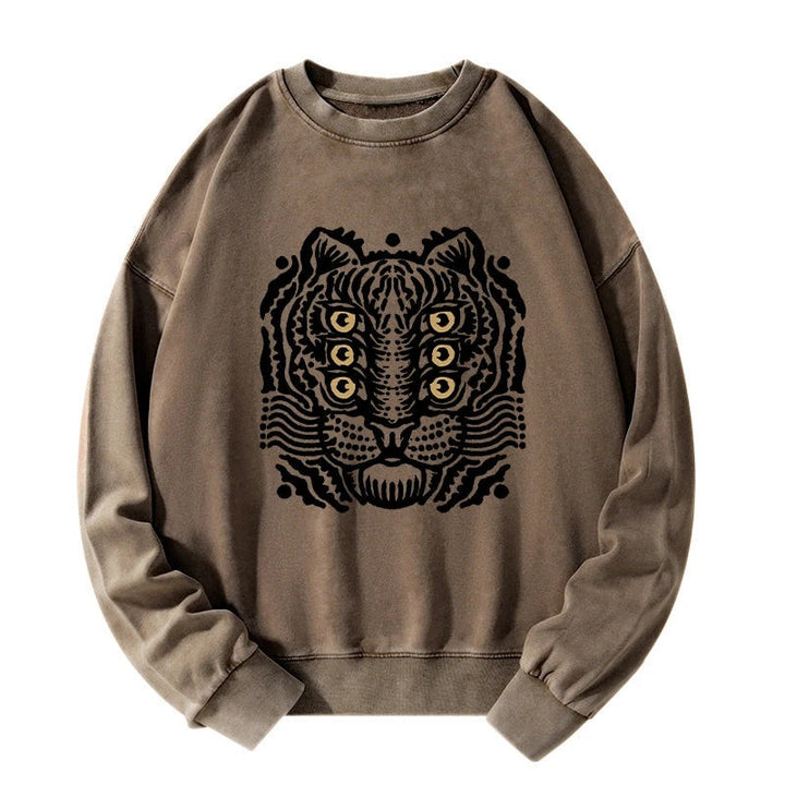 Six-eyed Cat Japanese Washed Sweatshirt