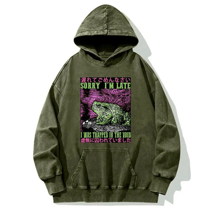 Frogs Trapped In The Void Washed Hoodie