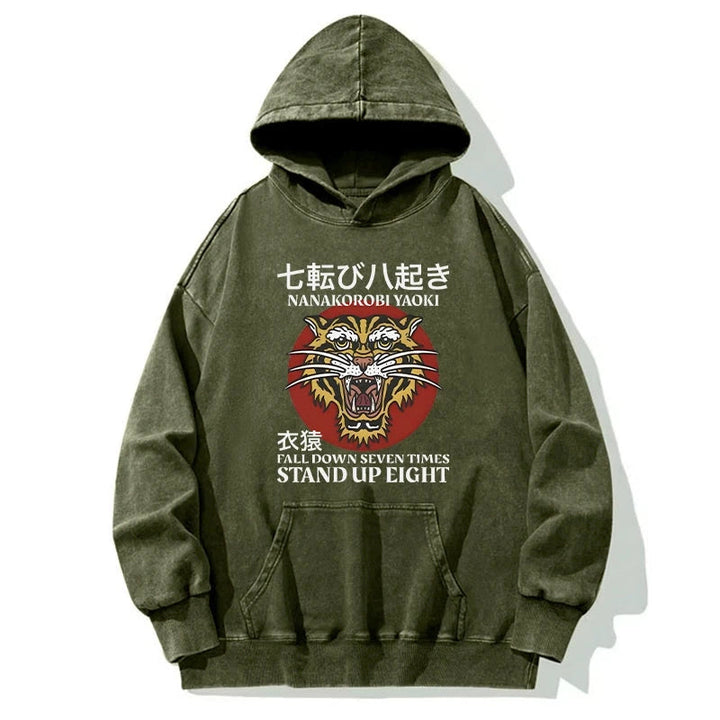 Retro Tiger Washed Hoodie