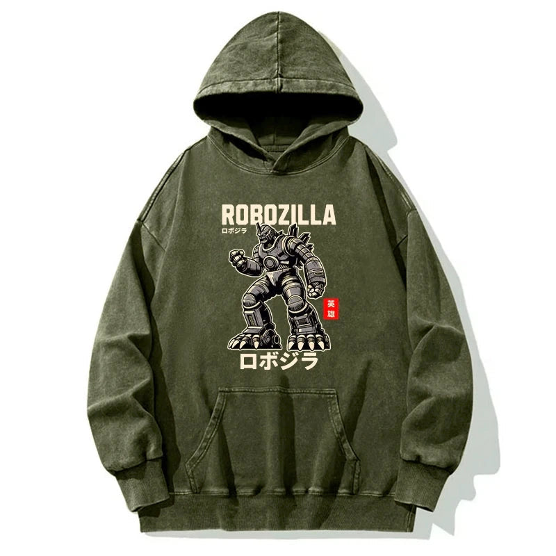 RoboZilla Manga Japanese Washed Hoodie