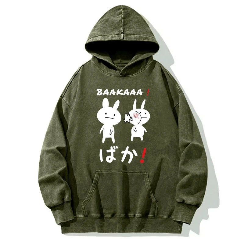 Anime Baka Manga Slap Washed Hoodie