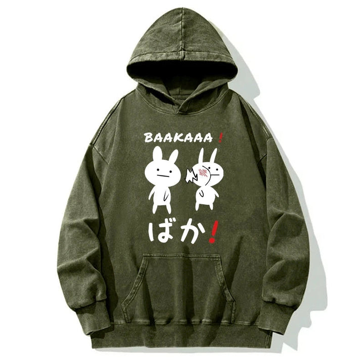 Anime Baka Manga Slap Washed Hoodie