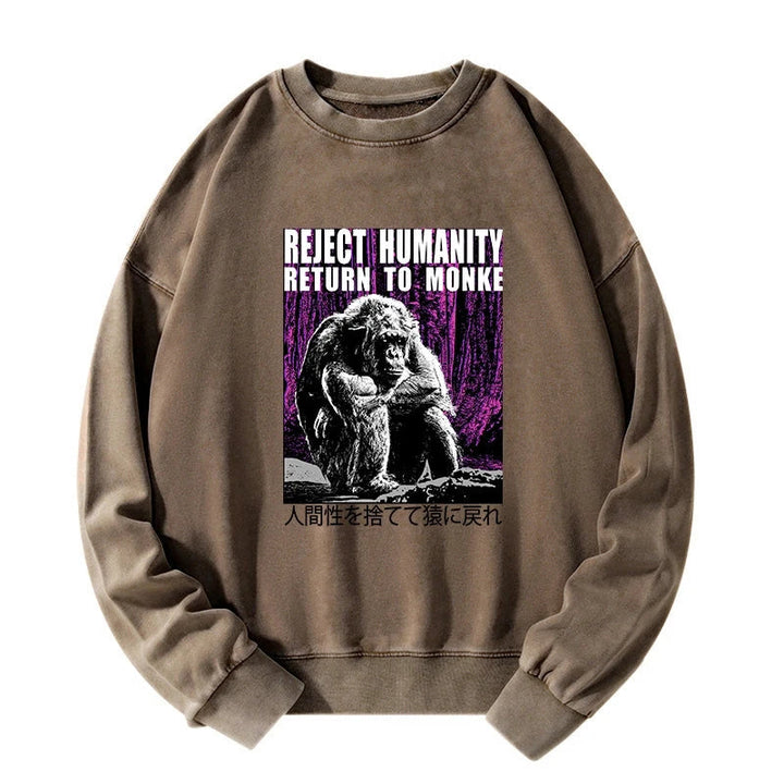 Reject Humanity Return To Monkey Japan Washed Sweatshirt