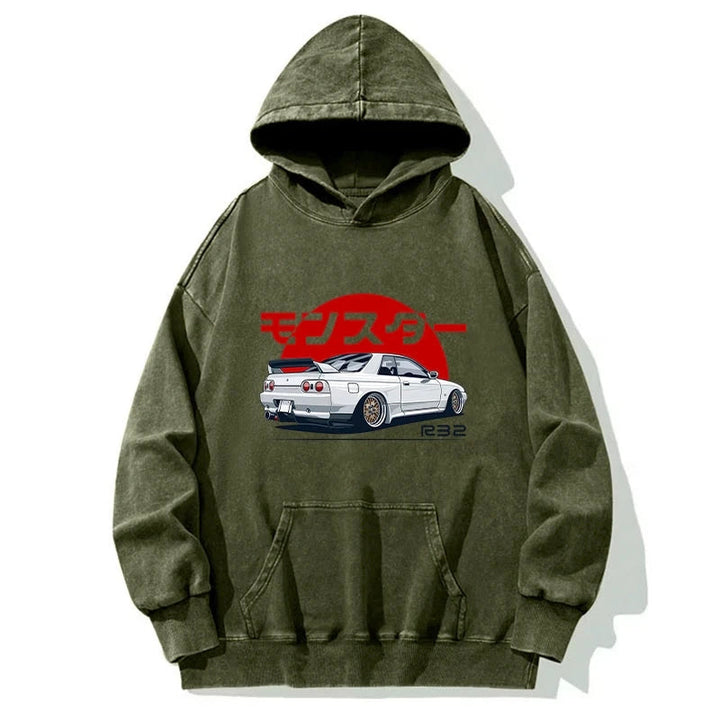 Monster. Skyline R32 GTR Washed Hoodie