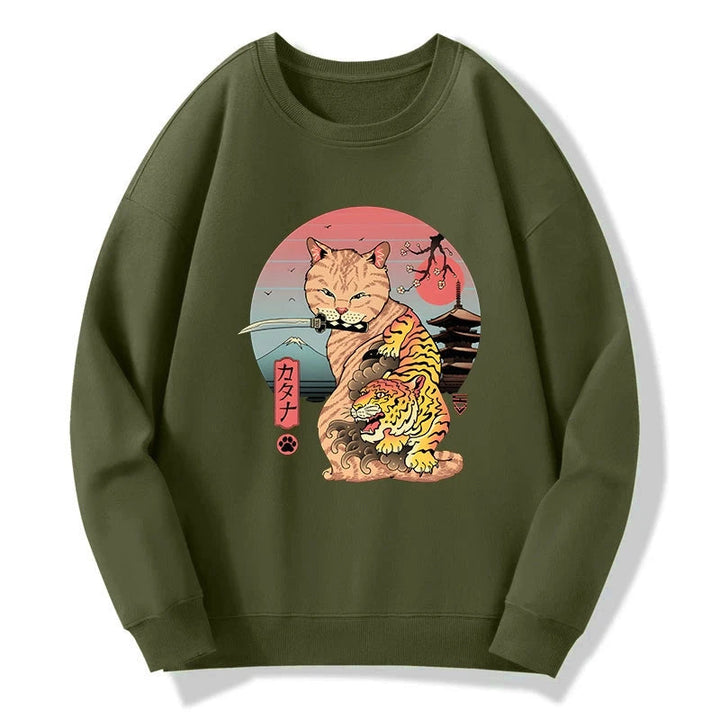 Katana Cat Tattoo Sweatshirt