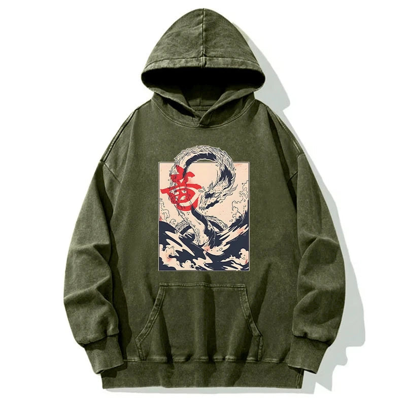 Sea Dragon Japanese Washed Hoodie