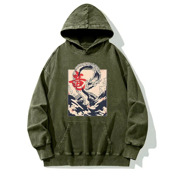 Sea Dragon Japanese Washed Hoodie